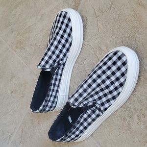 Slip on Gingham Boat Shoe